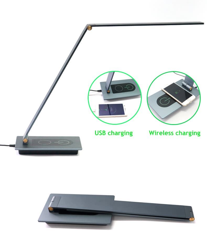 Modern LED wireless charger desk lamp